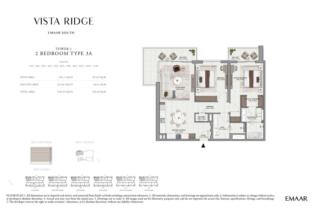1st To 11th Floor (Type 3A, Unit 105-1105) - Tower 1
